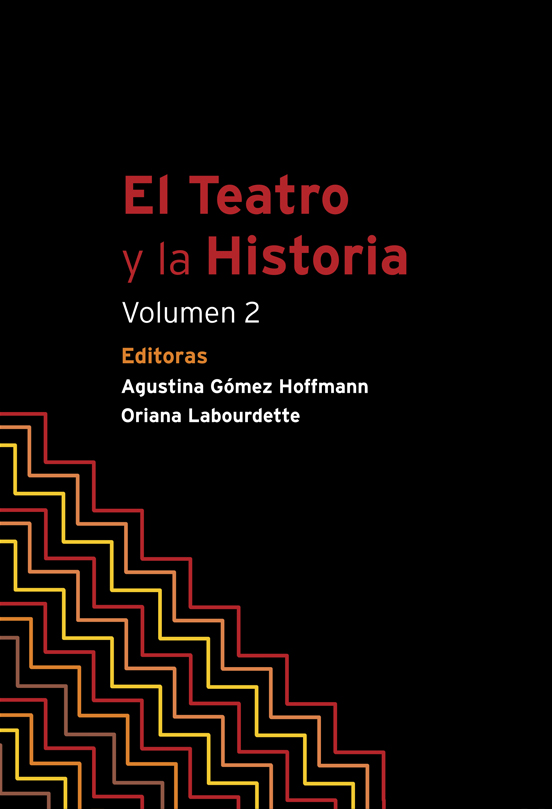 Tapa del libro "El Teatro y la Historia" Diseño de Alicia Cavalleri. 